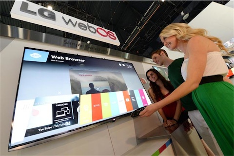 Un téléviseur utilisant webOS TV. Image LG.